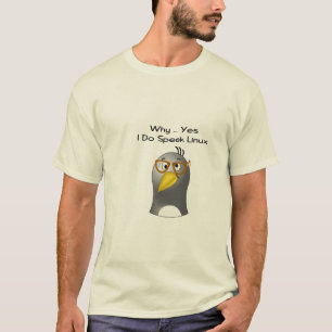 Linuxのペンギンのおたく Tシャツ