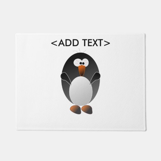 Linuxのペンギンを作成して下さい ドアマット (正面)