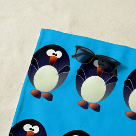 Linuxのペンギンを作成して下さい ビーチタオル