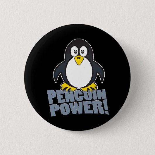 Linuxのペンギン 缶バッジ (正面)