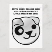 linuxのログバークをバイト単位で描く ポストカード (正面)