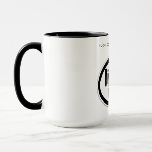 Linuxの中- Sudo Coffee Mug マグカップ (左)