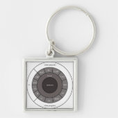 Linuxの地図Keychain キーホルダー (正面)