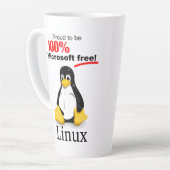 Linuxの大規模なラテマグ – Microsoft Free カフェラテマグ (左アングル)