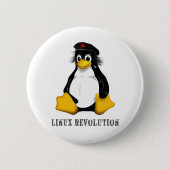 Linuxの改革 缶バッジ (正面)