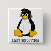 Linuxの改革 缶バッジ (正面)