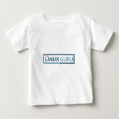 Linuxの教祖"t " ベビーTシャツ (正面)