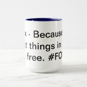 Linuxの生命15oz白のマグ マグカップ (中央)