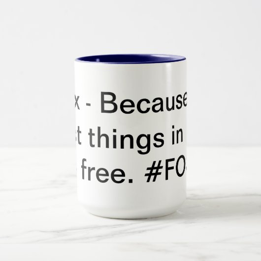 Linuxの生命15oz白のマグ マグカップ (中央)