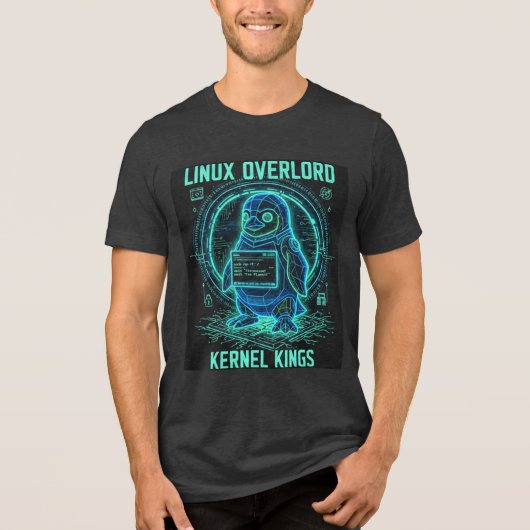 Linuxの覇者カーネルキングTシャツ トライブレンドＴシャツ (正面)