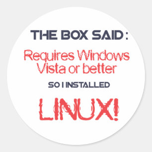 Linuxはよりよいです ラウンドシール