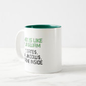 Linuxはウィグワムのようです。 ゲート無し、窓無し… ツートーンマグカップ (正面左)