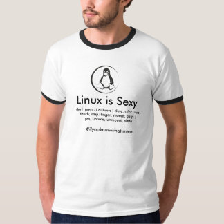 Linuxはセクシーです Tシャツ