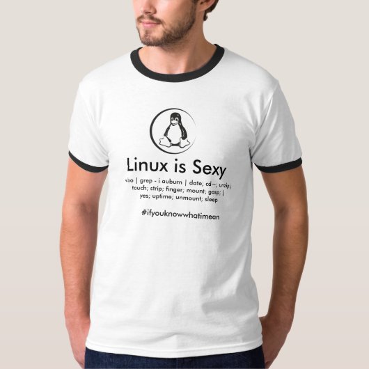 Linuxはセクシーです Tシャツ (正面)