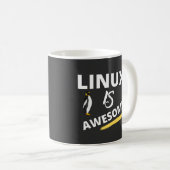 Linuxはソフトウ素晴らしェア コーヒーマグカップ (正面右)