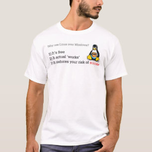 Linuxは窓よりよいです Tシャツ