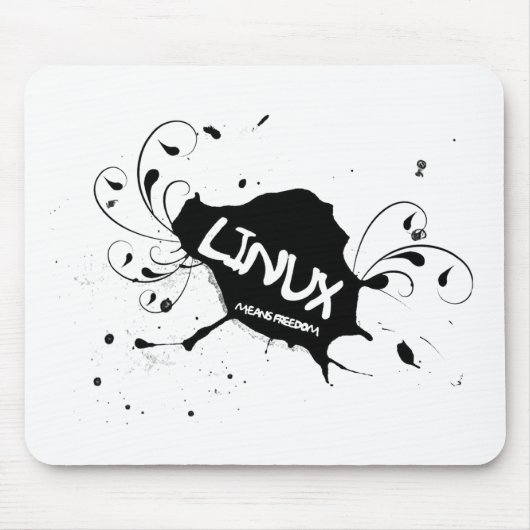 Linuxは自由を意味します マウスパッド (正面)