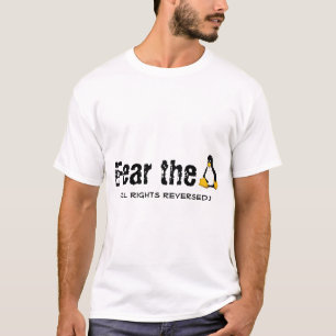 Linuxまたはタキシードの「恐れPenguin Tシャツ