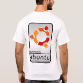 LinuxまたはubuntuのTシャツによって動力を与えられて Tシャツ (裏面)