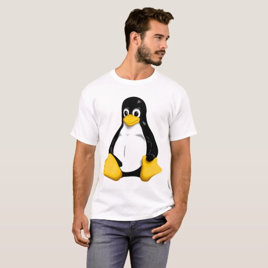 LinuxまたはubuntuのTシャツによって動力を与えられて Tシャツ (正面フル)