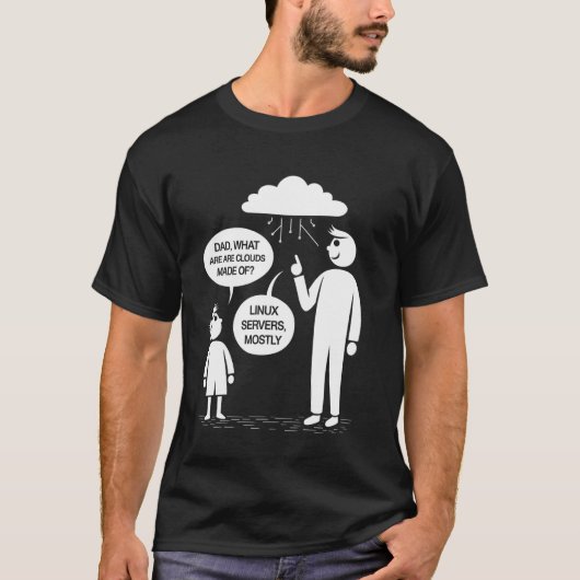 Linuxサーバーは主にクラウドサービスコンピューター IT Fu Tシャツ (正面)