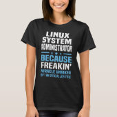 Linuxシステム管理者 Tシャツ (正面)