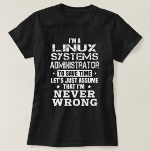 Linuxシステム管理者 Tシャツ