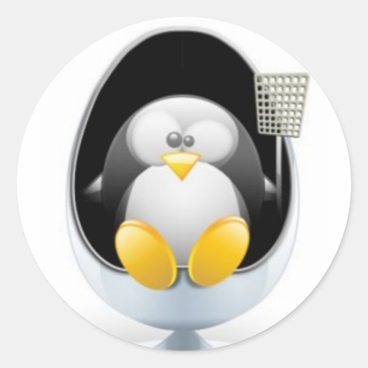 Linuxスタンプ ラウンドシール (正面)
