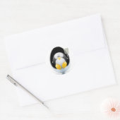 Linuxスタンプ ラウンドシール (封筒)