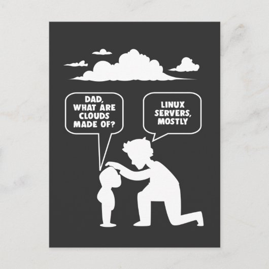 Linuxソフトウェア開発者コンピュータプログラマおたく ポストカード (正面)