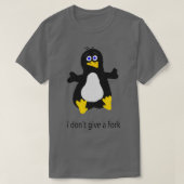 LINUXファン与えをフォークしない Tシャツ (デザイン正面)