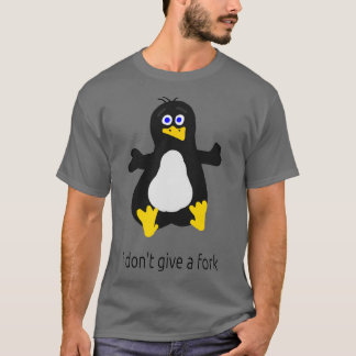 LINUXファン与えをフォークしない Tシャツ