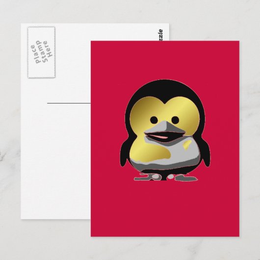LinuxベビーTuxドール ポストカード (正面/裏面)