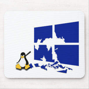 Linuxペンギンが中世を手に入れる マウスパッド