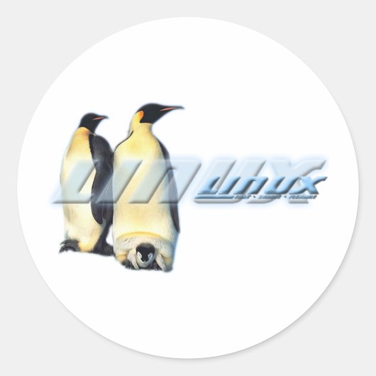 Linuxペンギン ラウンドシール (正面)