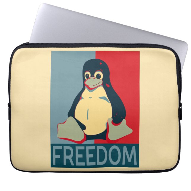Linuxユーザー向けTux Freedom ラップトップスリーブ (正面)