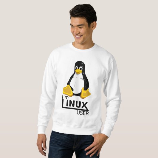 Linuxユーザー スウェットシャツ (正面フル)