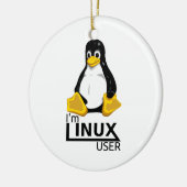 Linuxユーザー セラミックオーナメント (左)