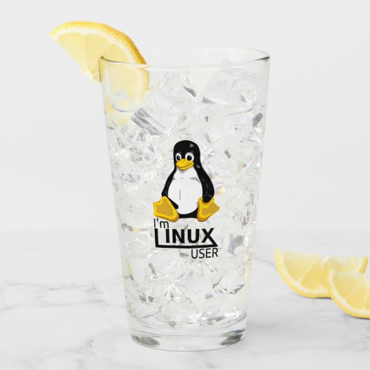 Linuxユーザー タンブラーグラス (アイス正面)