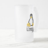 Linuxユーザー フロストグラスビールジョッキ (正面右)