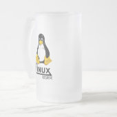 Linuxユーザー フロストグラスビールジョッキ (正面左)