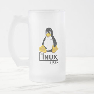 Linuxユーザー フロストグラスビールジョッキ