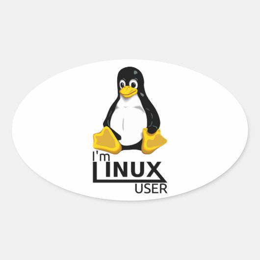 Linuxユーザー 楕円形シール (正面)