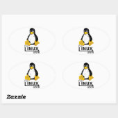 Linuxユーザー 楕円形シール (シート)