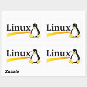 LinuxロゴとTux製品 長方形シール (シート)