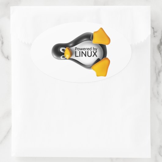 Linux搭載 楕円形シール (バッグ)