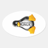 Linux搭載 楕円形シール (正面)