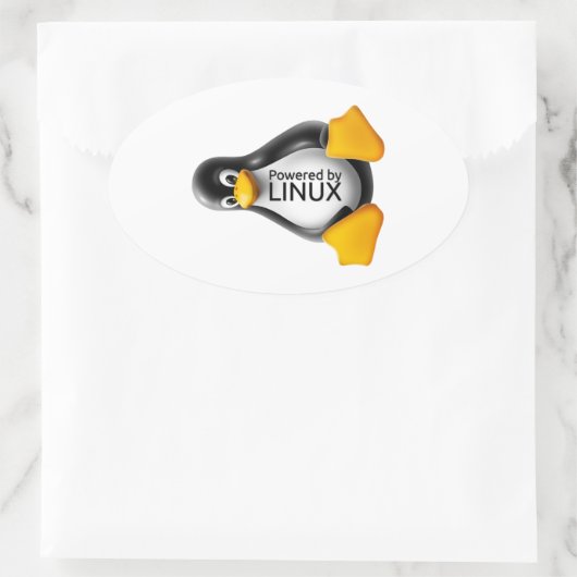 Linux搭載 楕円形シール (バッグ)