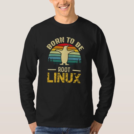 Linux生まれを使用して強制的にrootになること Tシャツ (正面)