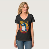 Linux管理ペンギンカッコいいおたく情報学 Tシャツ (正面フル)